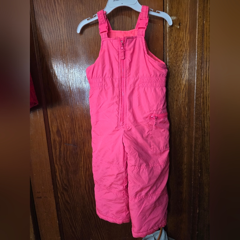 Carter’s Girls Pink Snow Bib 4T